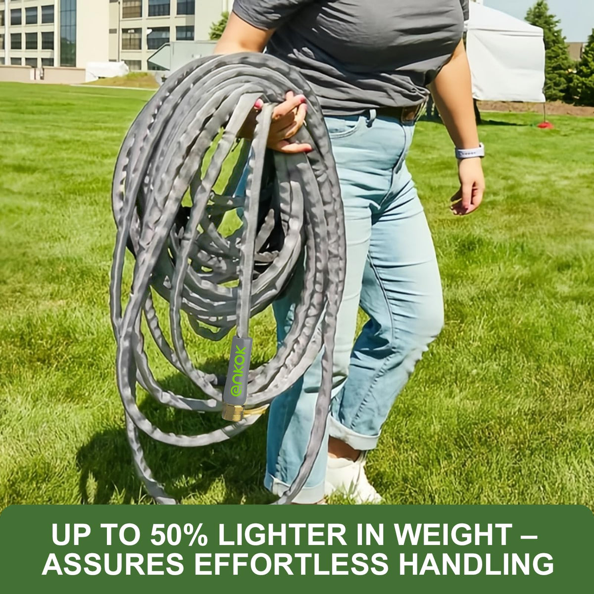 GUKOK all-weather flexible hose stays pliable from frost to heat.