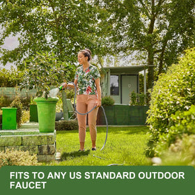 The GUKOK easy-grip hose reduces strain during long watering sessions.