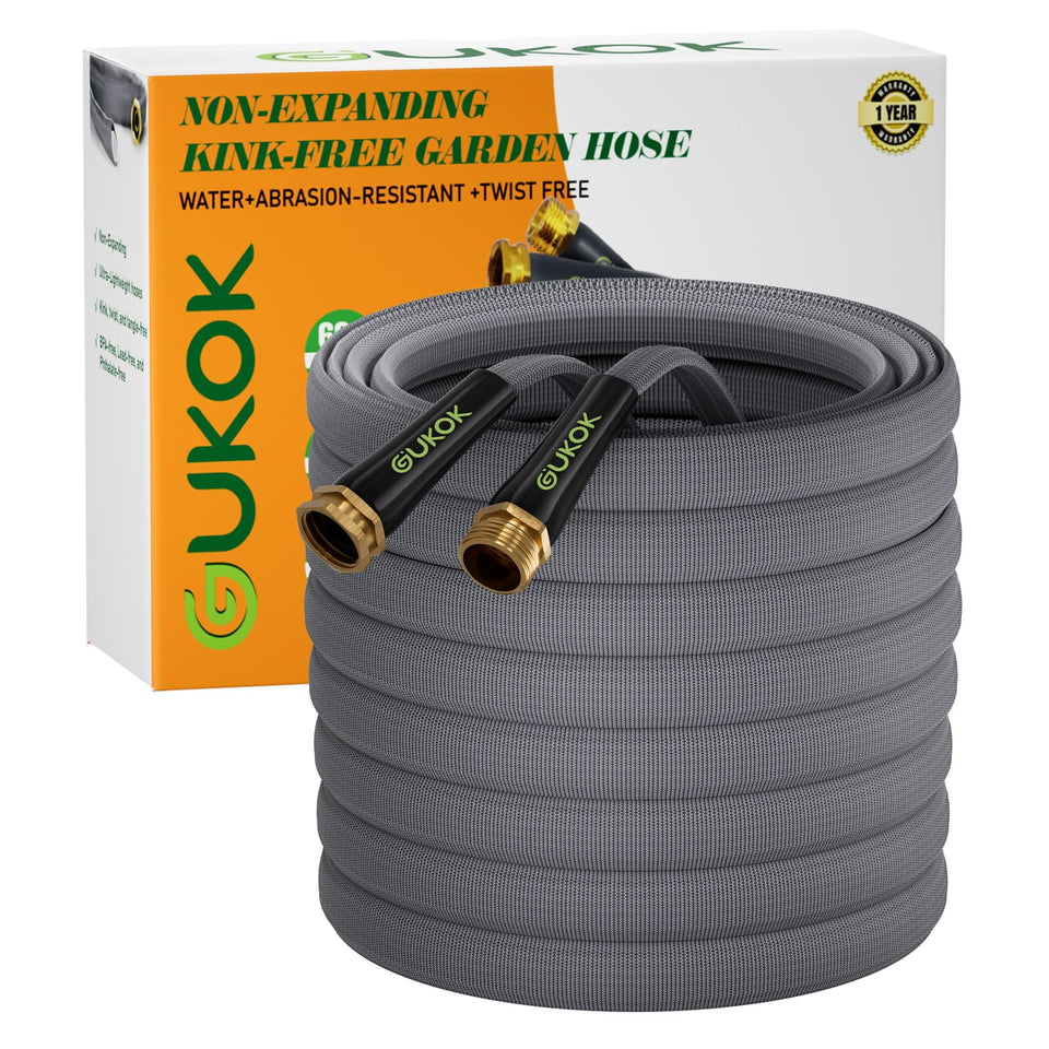 GUKOK Garden Hose 75ft lightweight design for easy bed watering