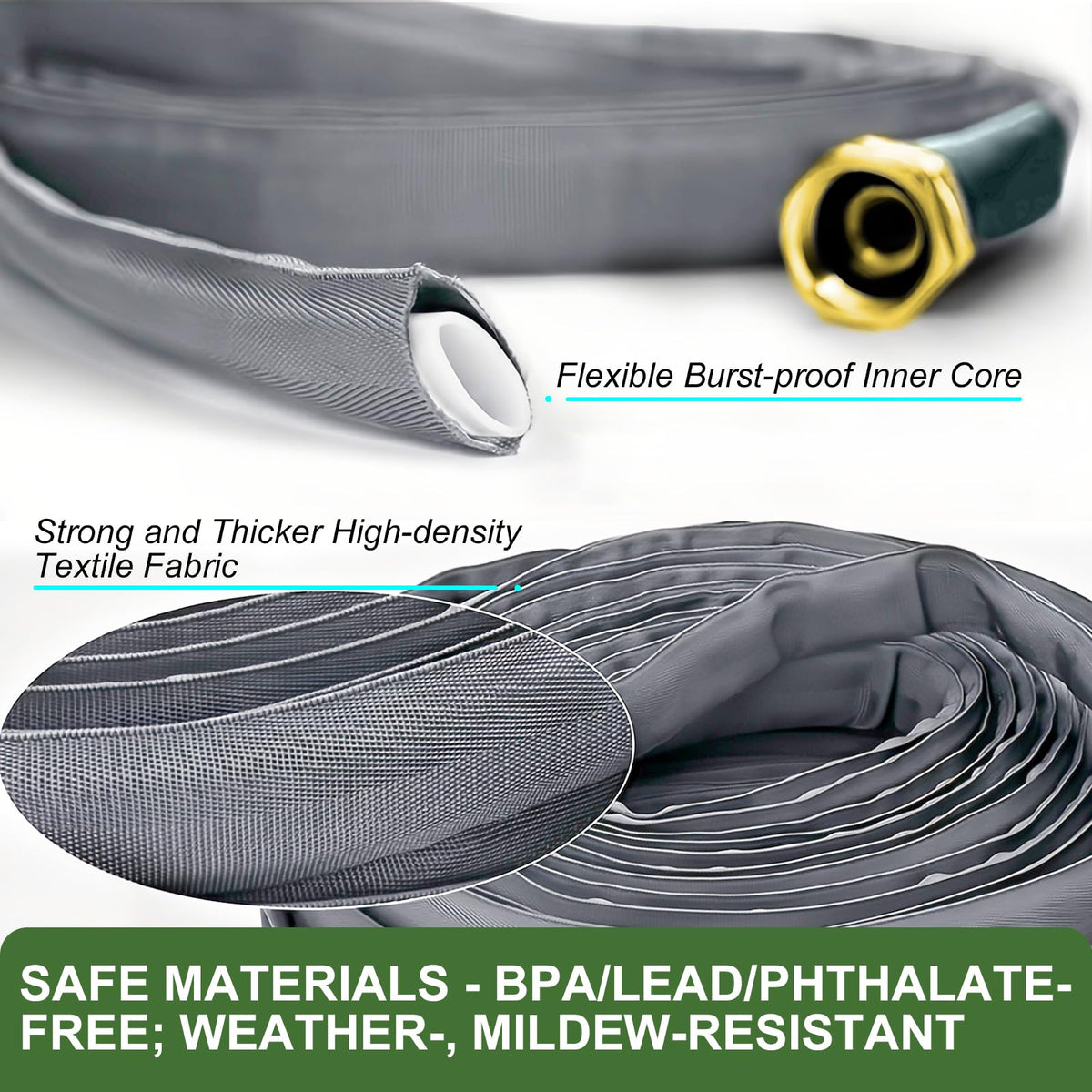 GUKOK marine-grade fabric hose built for durability in any weather.