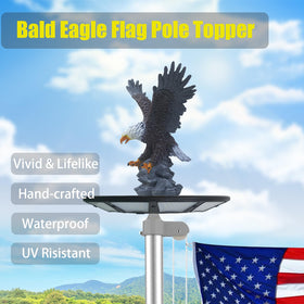 GULADUS hand-painted eagle topper adds detail to your flag display