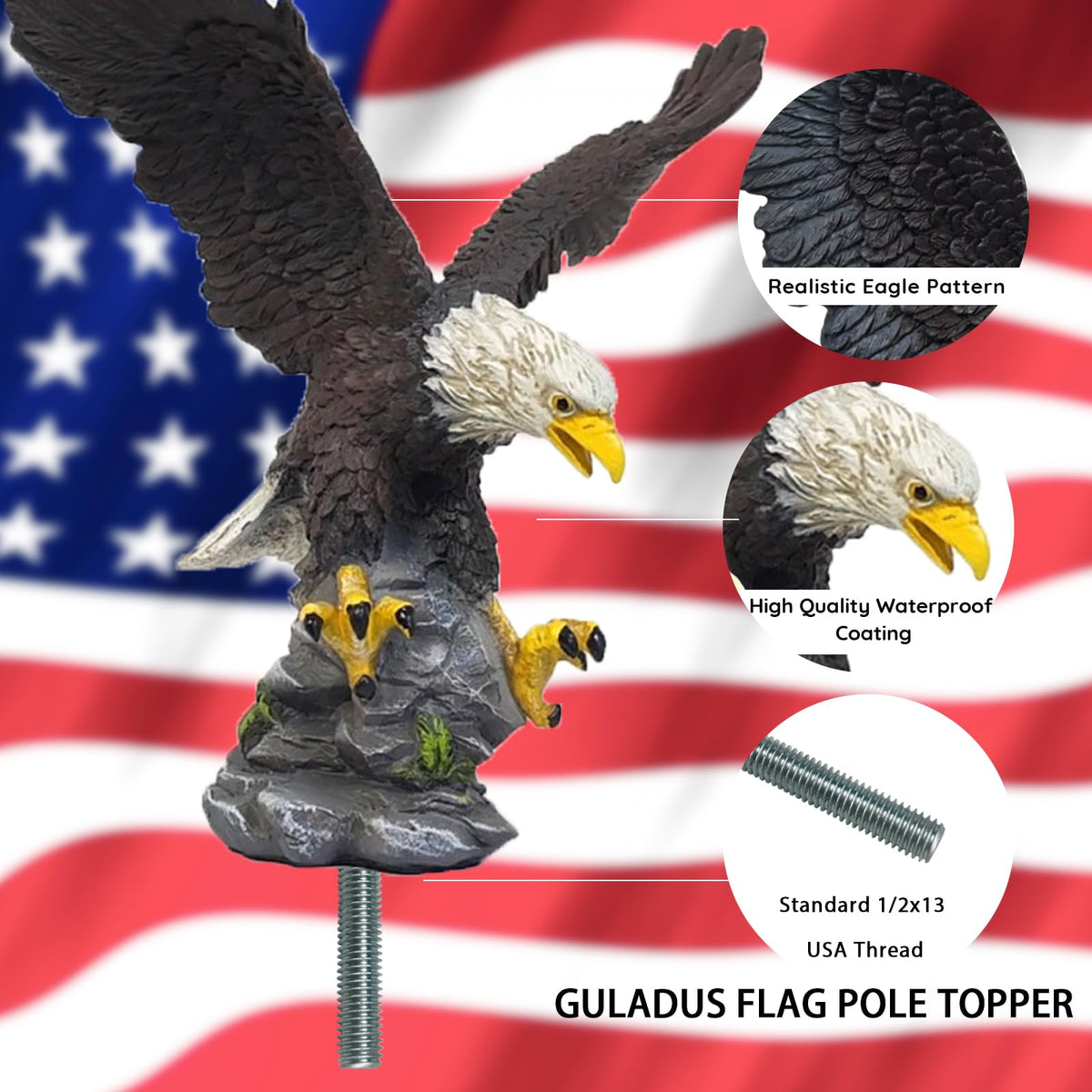 GULADUS indoor outdoor eagle topper doubles as decor