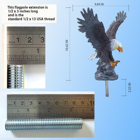 GULADUS eagle flag finial enhances outdoor patio decor