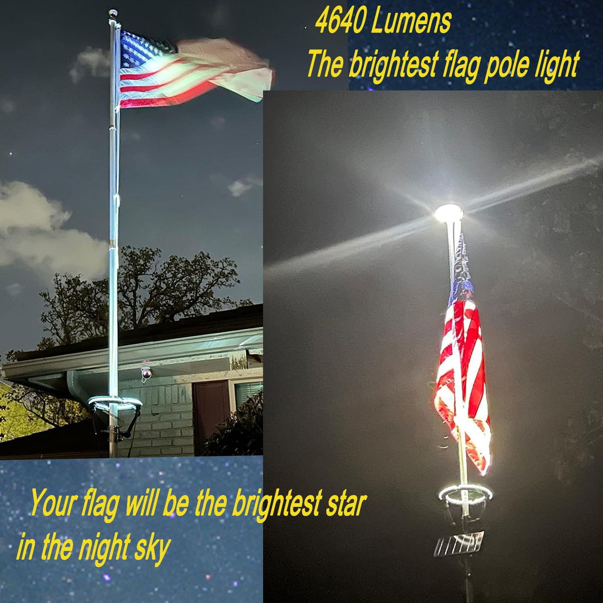 GULADUS versatile mounting on flagpoles, trees, or light poles.