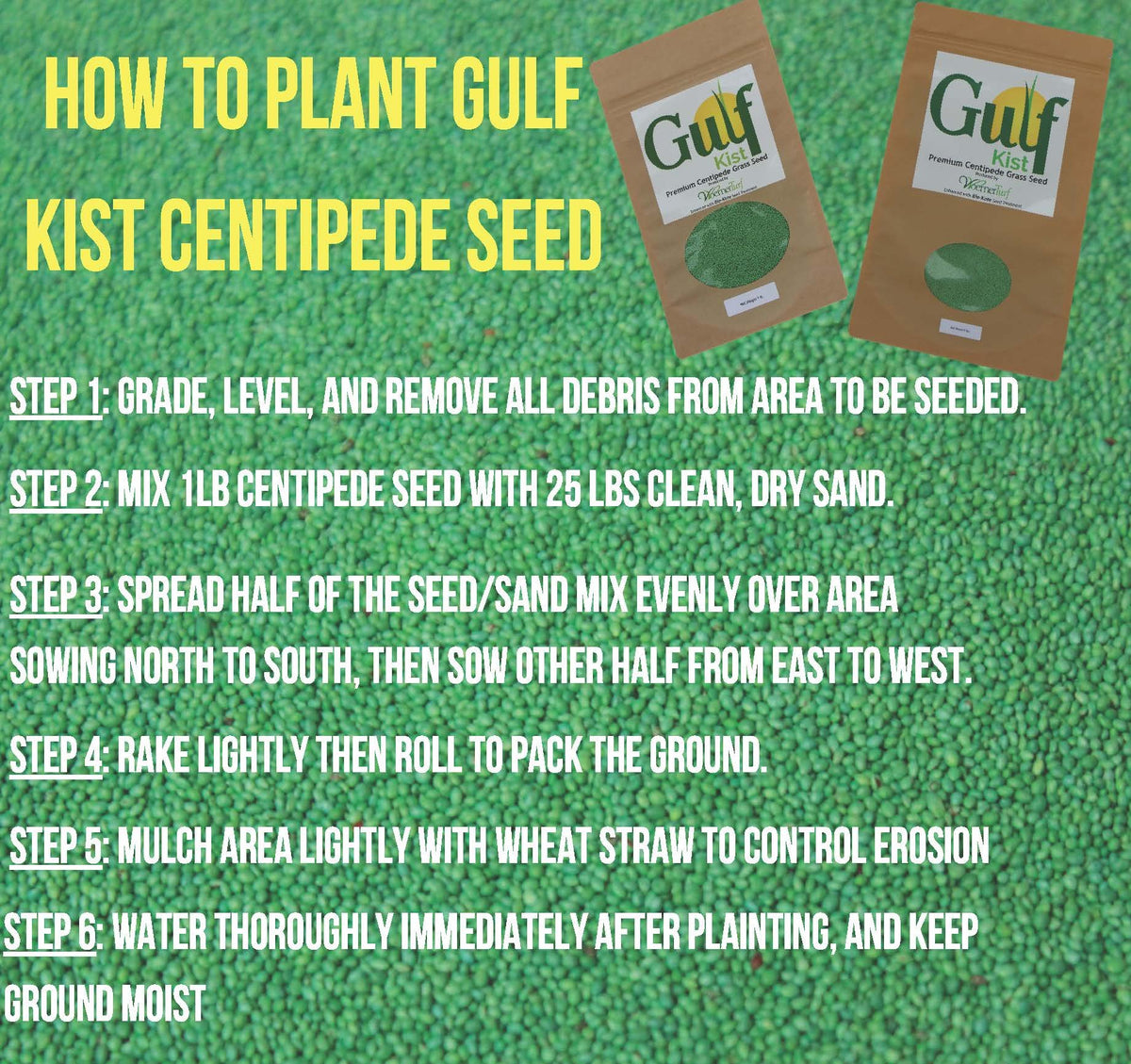 Gulf Kist Centipede Seed soil mixing image for even planting.