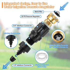 Gulfmew 25psi pressure regulator promotes even water distribution