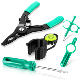 Gulfmew 5-pack sprinkler tool kit with hold-up tool and level for precise alignment.