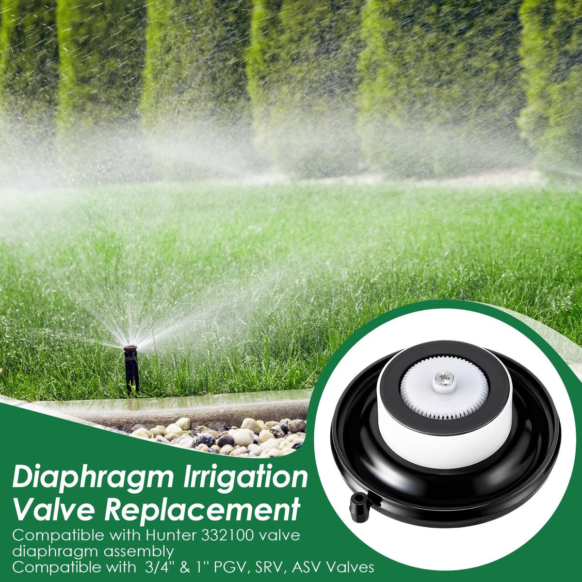 Gulfmew double bead seal prevents leaks for steady irrigation pressure