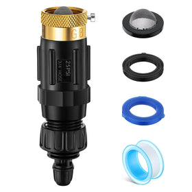 Gulfmew drip adapter connects 25psi faucet for precise irrigation control