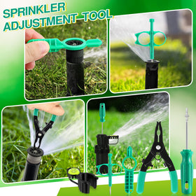 Gulfmew durable lawn irrigation tools with high visibility yellow color.