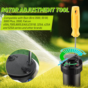 Gulfmew sprinkler key tool compatible with Hunter rotors for fast service