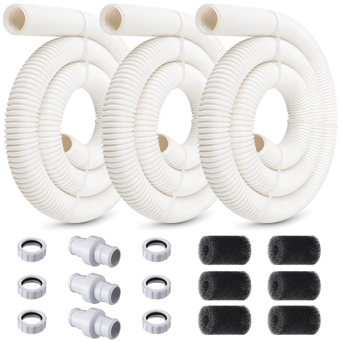 Gulfmew pool hose 6ft cuffless for Polaris 360 improves water flow