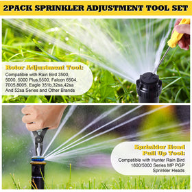 Gulfmew pull-up tool in use isolating sprinkler head for quick service