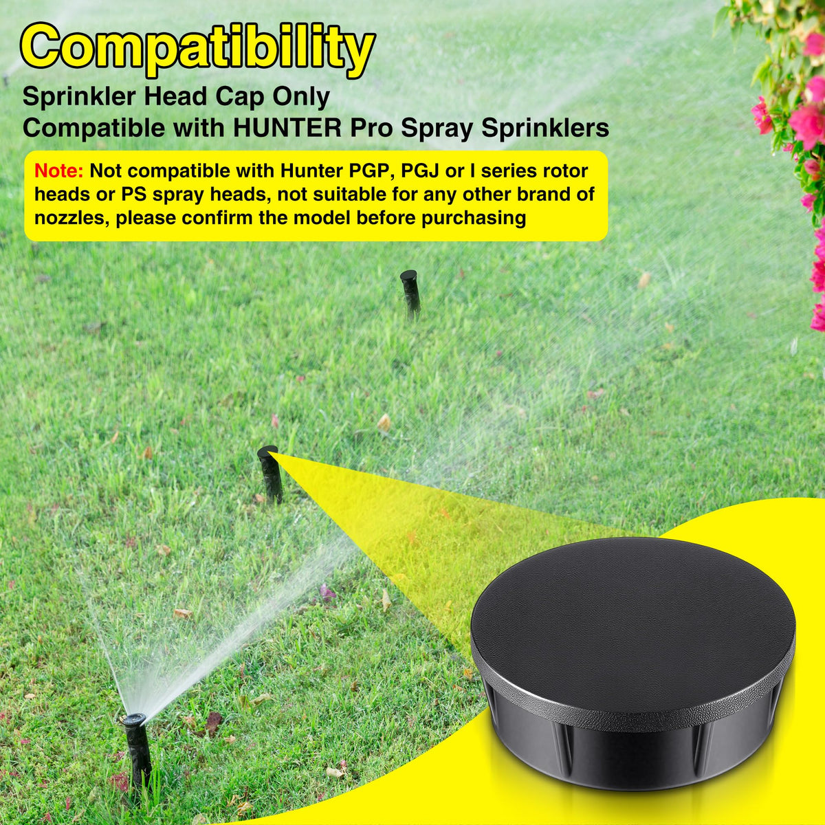 Gulfmew sprinkler cap installation step illustrating quick upgrade.