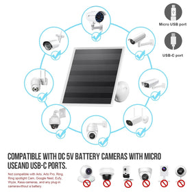 Gulisot 6W solar panel charger with 360° mount for flexible positioning