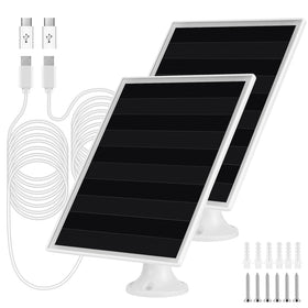 Gulisot 6W solar panel charger front view powering an outdoor camera