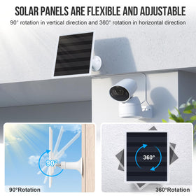 Gulisot 6W solar panel charger kit includes mounts and connectors