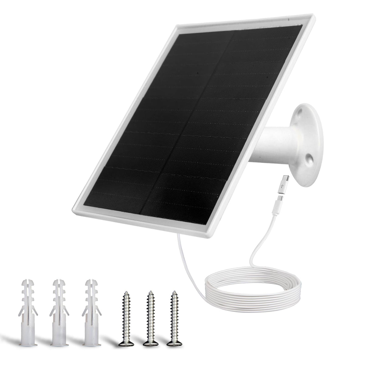 Gulisot 6W solar panel charger powering outdoor camera with daylight energy