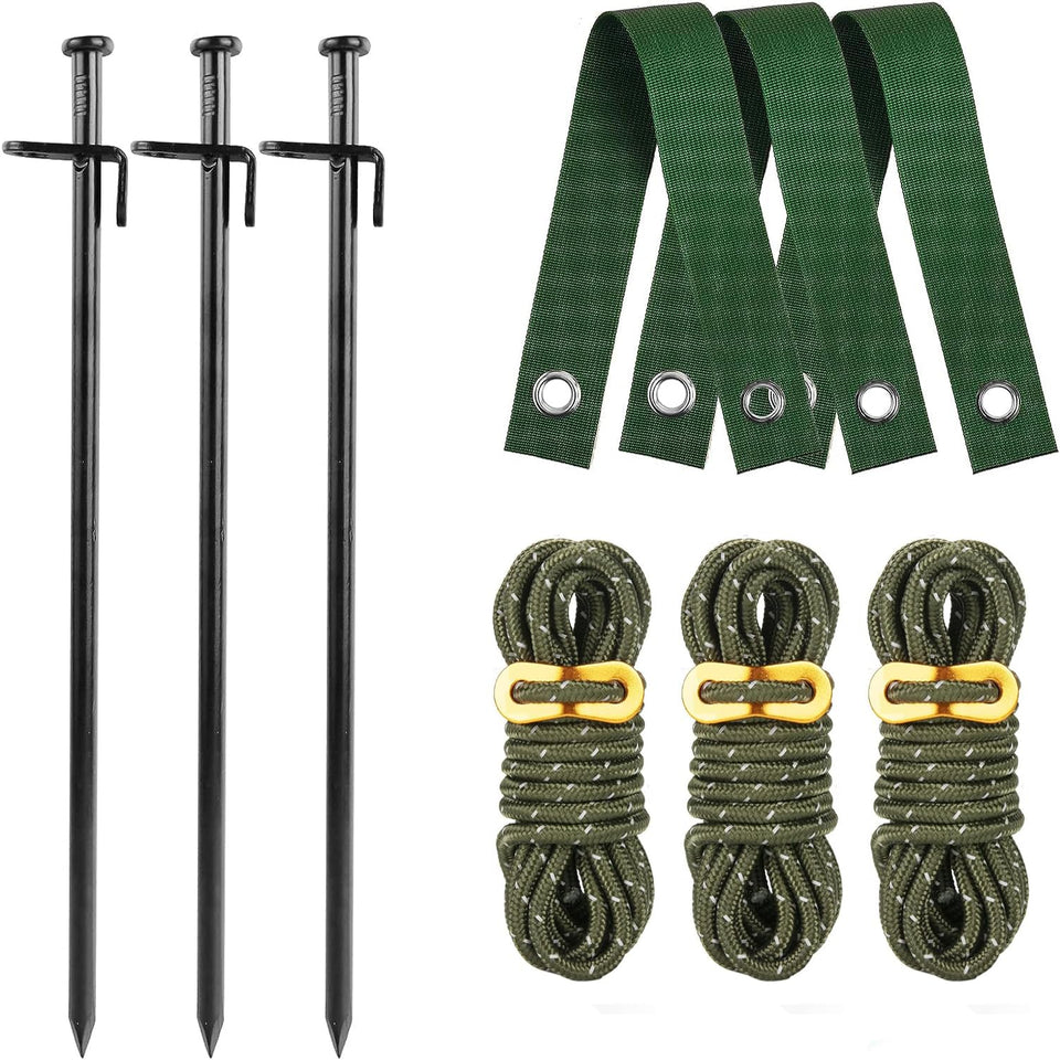 Gulissa Tree Stake Kit steel stake 11.8 inch securing a young tree for upright growth.