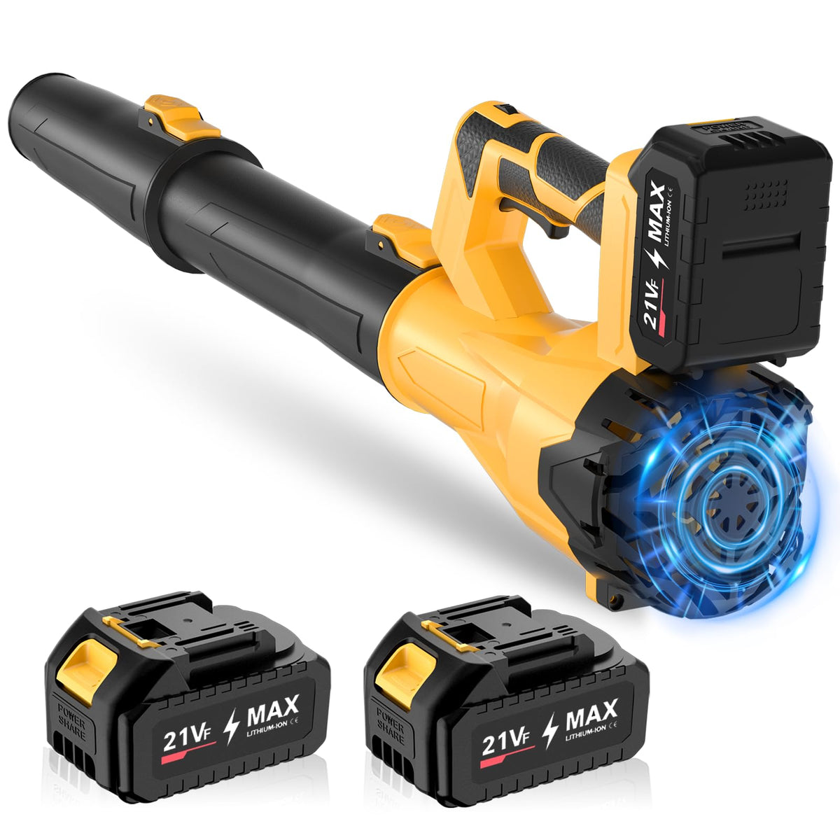 GUPOQIGU cordless leaf blower in action for fast yard cleanup