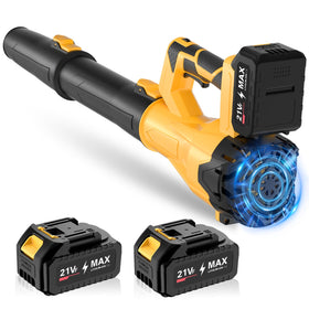 GUPOQIGU cordless leaf blower in action for fast yard cleanup