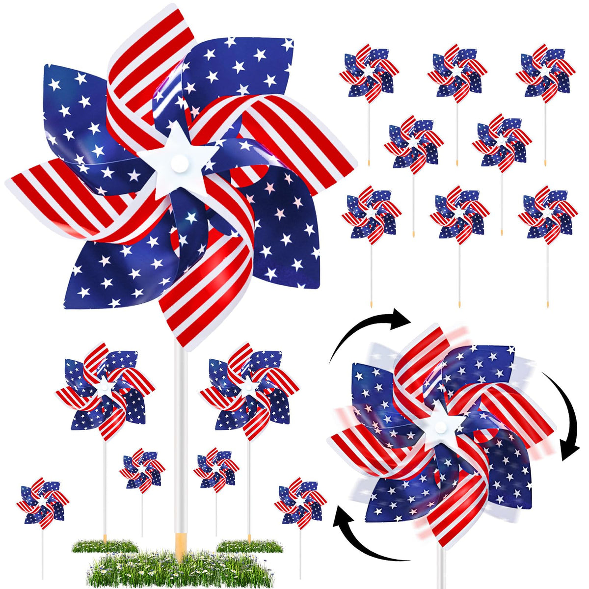 Gushu Fourth of July pinwheels brighten outdoor gardens
