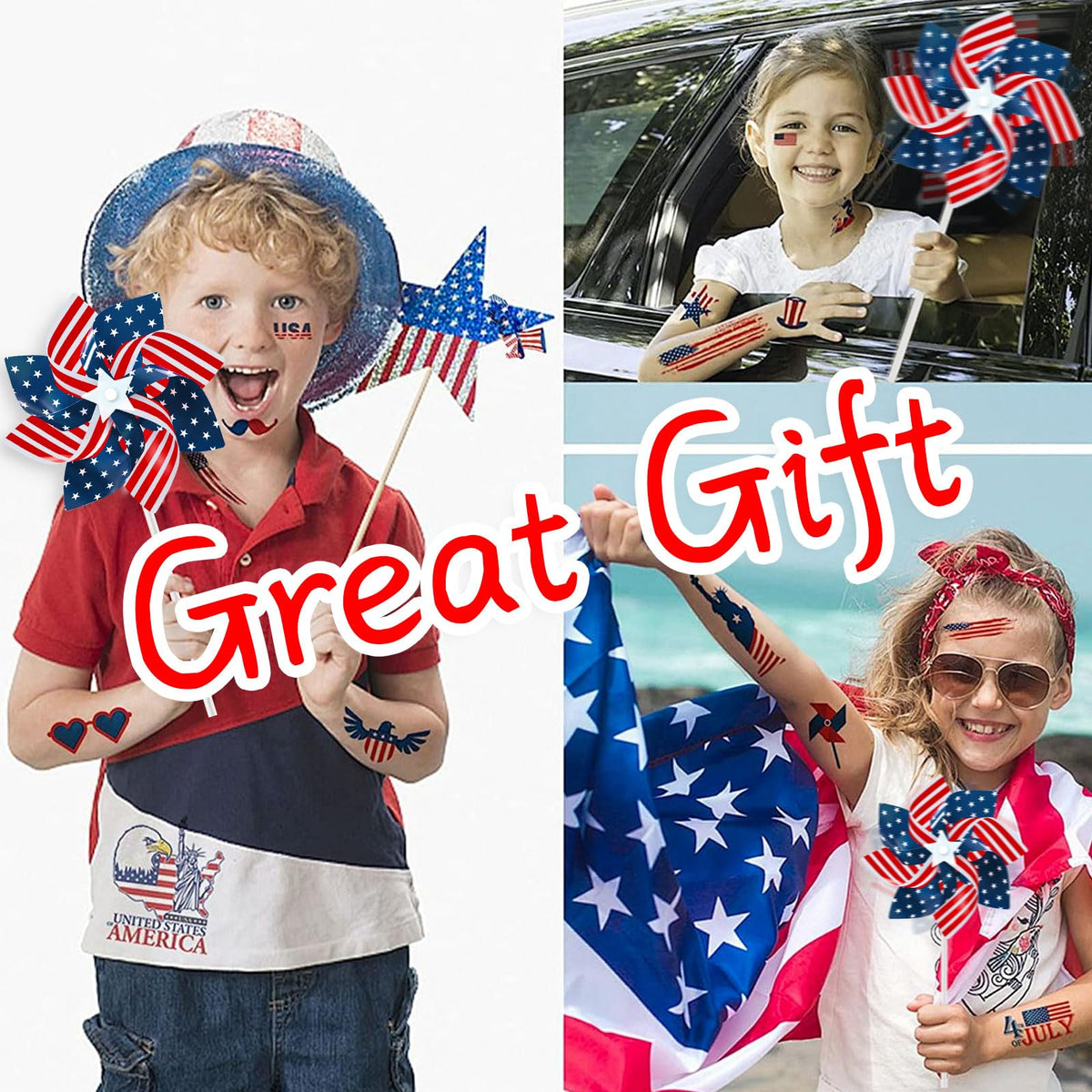Gushu wind spinners enhance patios with Americana charm