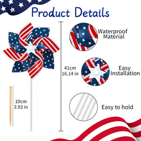 Gushu pinwheels built from waterproof plastic endure sun and rain while retaining color