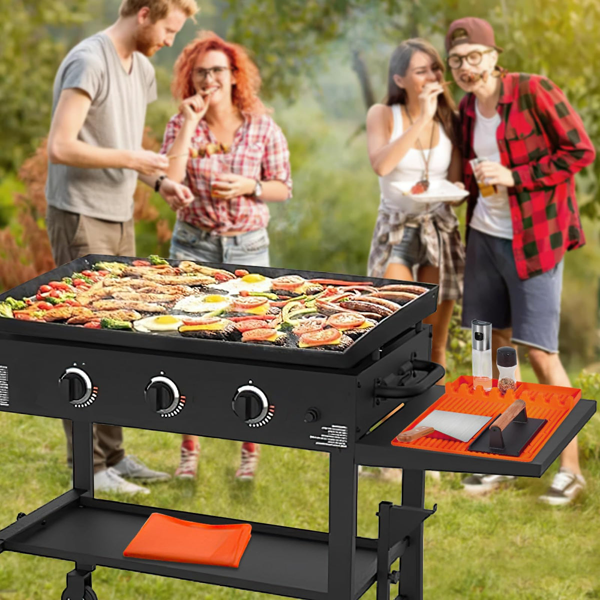 GUSOYO food-grade silicone mat offers durable, heat-resistant surface protection.
