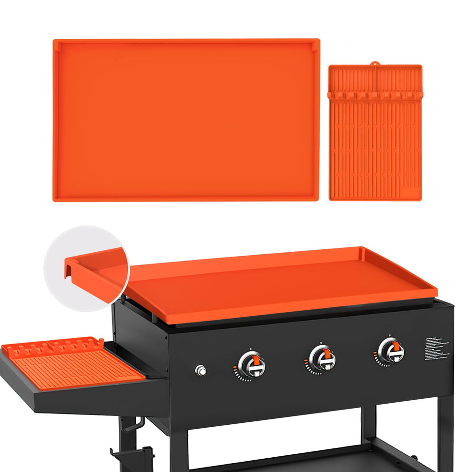GUSOYO full-edge 28-inch griddle cover protects the Blackstone from rain and debris.