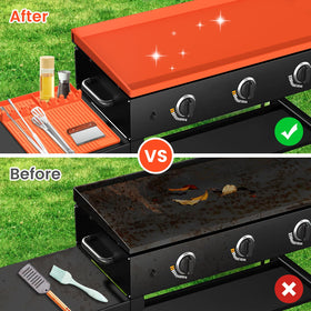 GUSOYO waterproof and grease-proof mat resists spills during grilling.