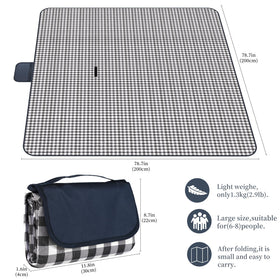 GUSUWU blanket with carrying handle ready for hiking and travel