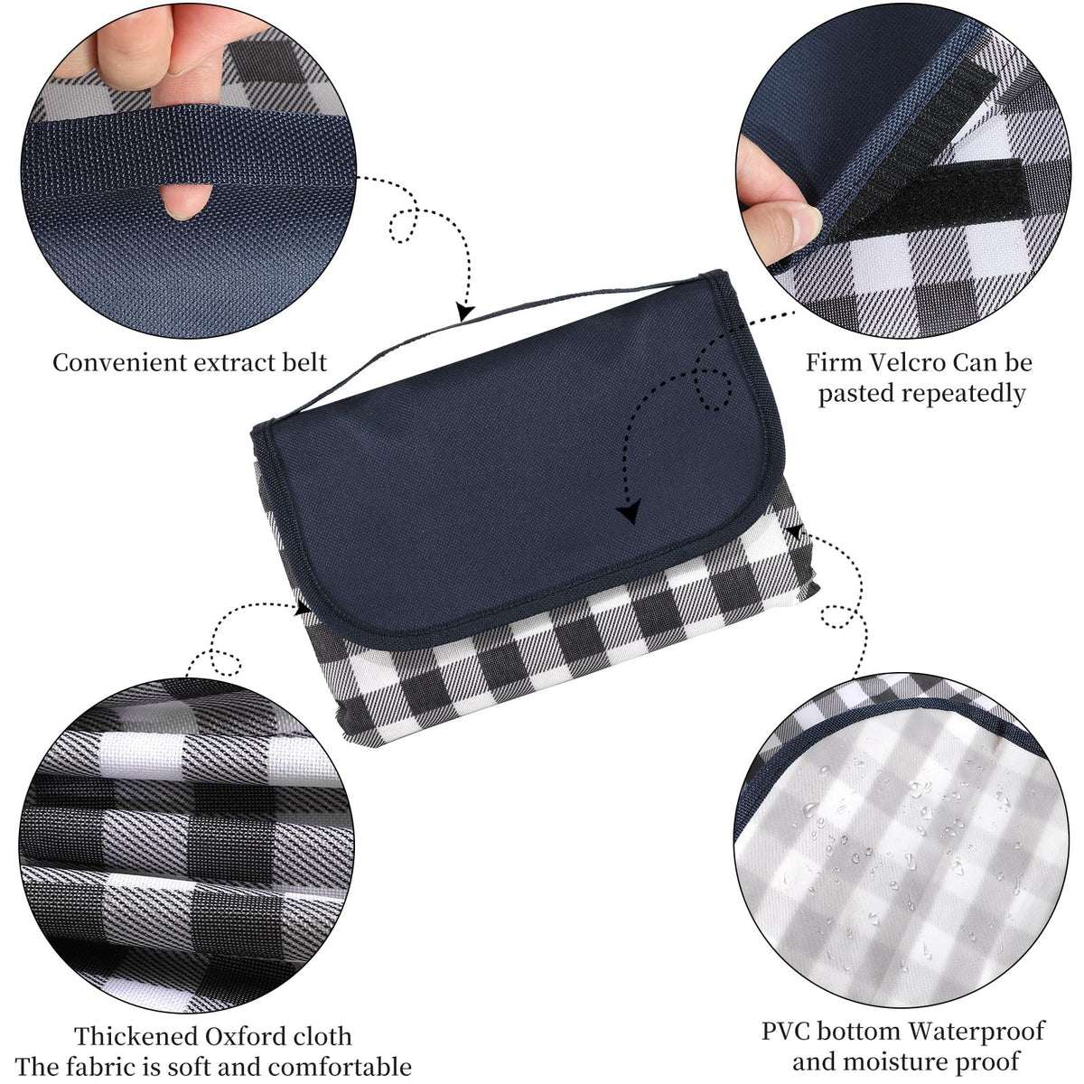 GUSUWU Oxford surface provides soft seating on the blanket