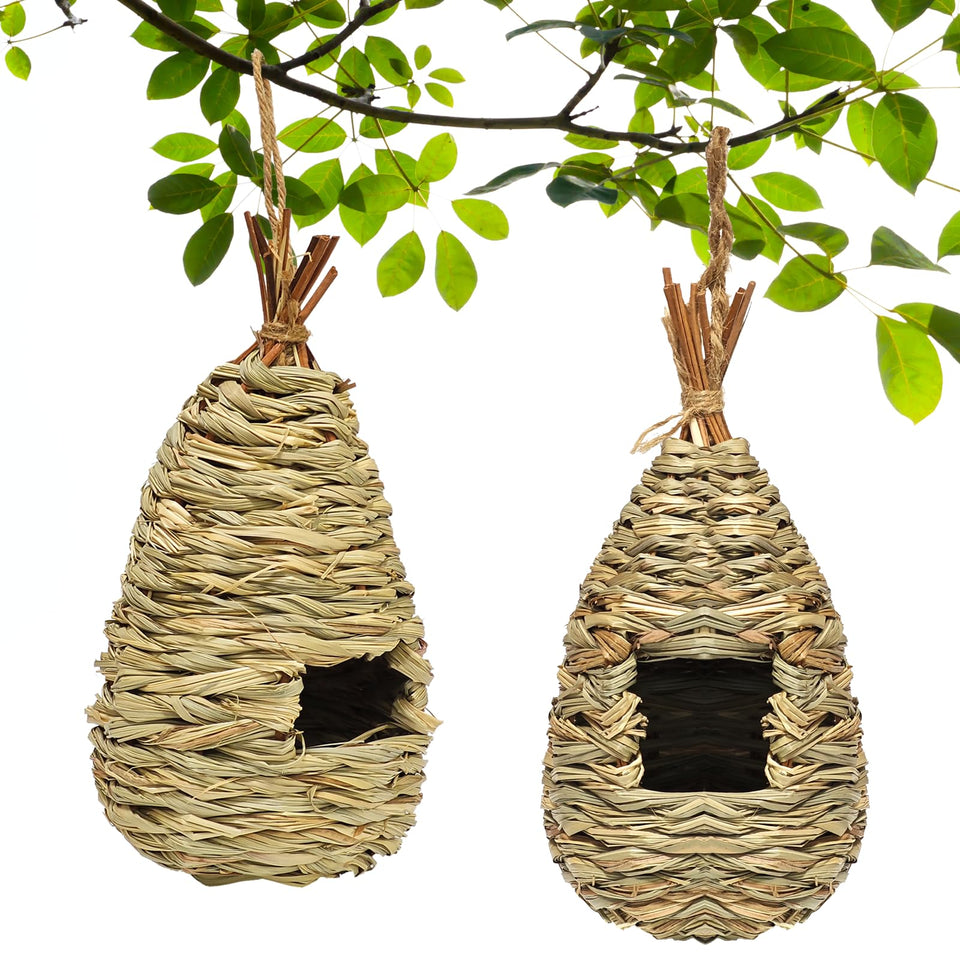Gute Hummingbird House outdoor hanging in natural grass for garden decor.