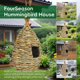 Gute hummingbird houses hand-woven nest with unique texture for comfortable bird habitat.