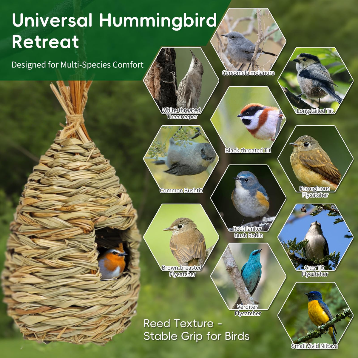 Gute hummingbird houses strong hemp rope ensures secure outdoor hanging.