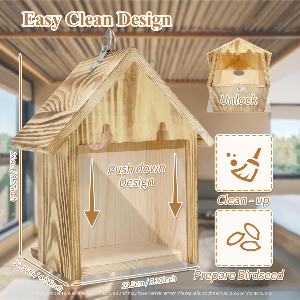 Gute paintable wooden bird house for personalized outdoor decoration and habitat.