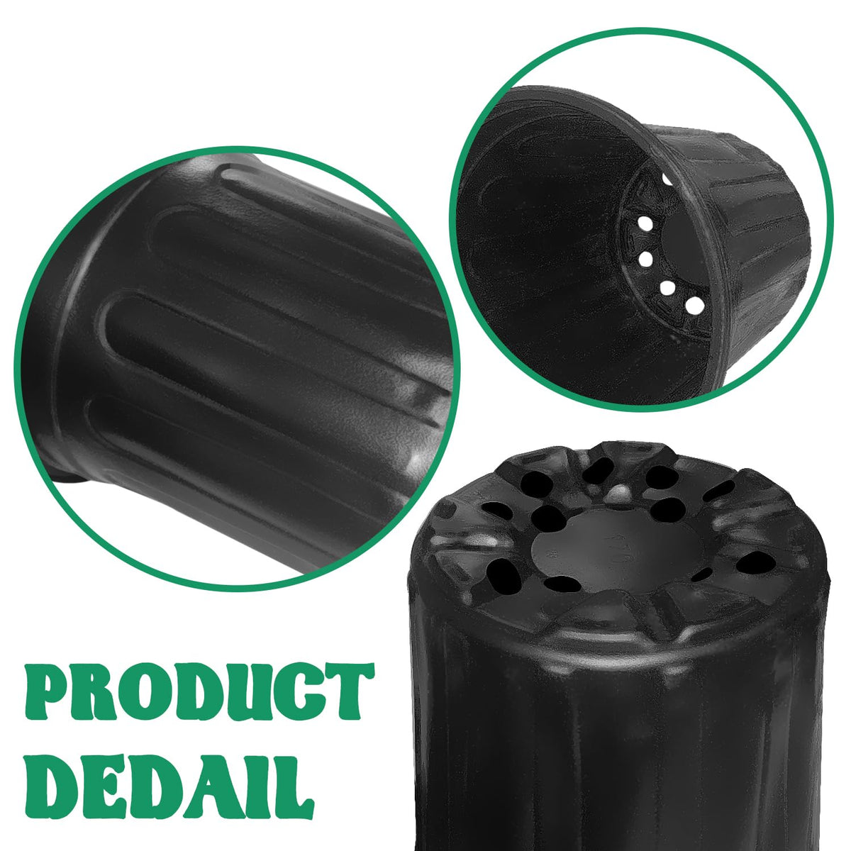Guuozzli 6.7-inch tall nursery pot suitable for indoor and outdoor seedlings.