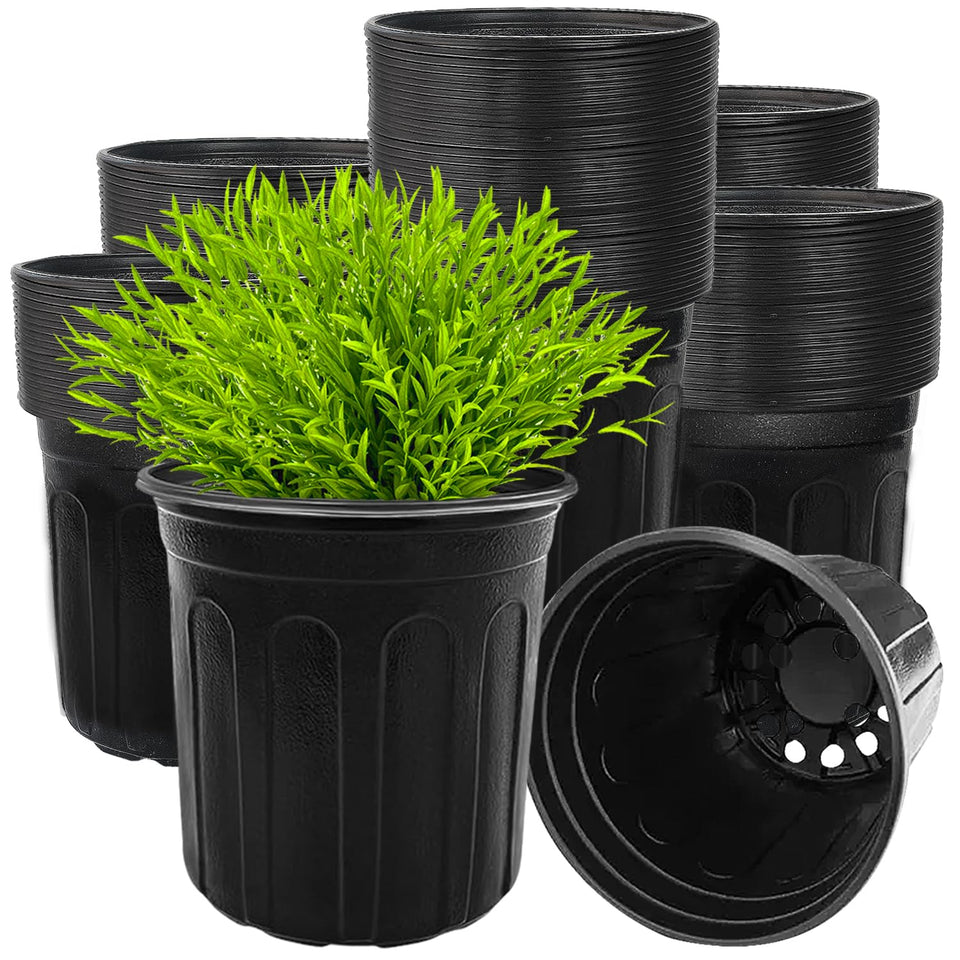 Guuozzli 1-gallon seedling pot with 6.5 inch opening, ideal for easy transplanting.