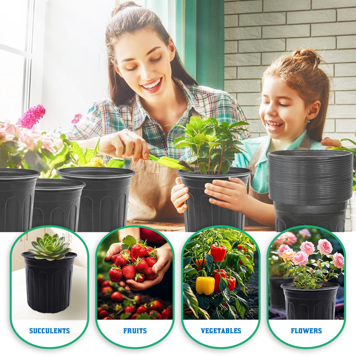 Guuozzli versatile pots support seedlings, cuttings, vegetables, and flowers.