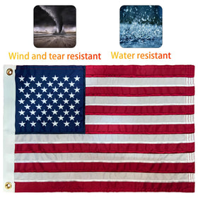 GUYSHEER flag 12x18 mounted on boat for marine use