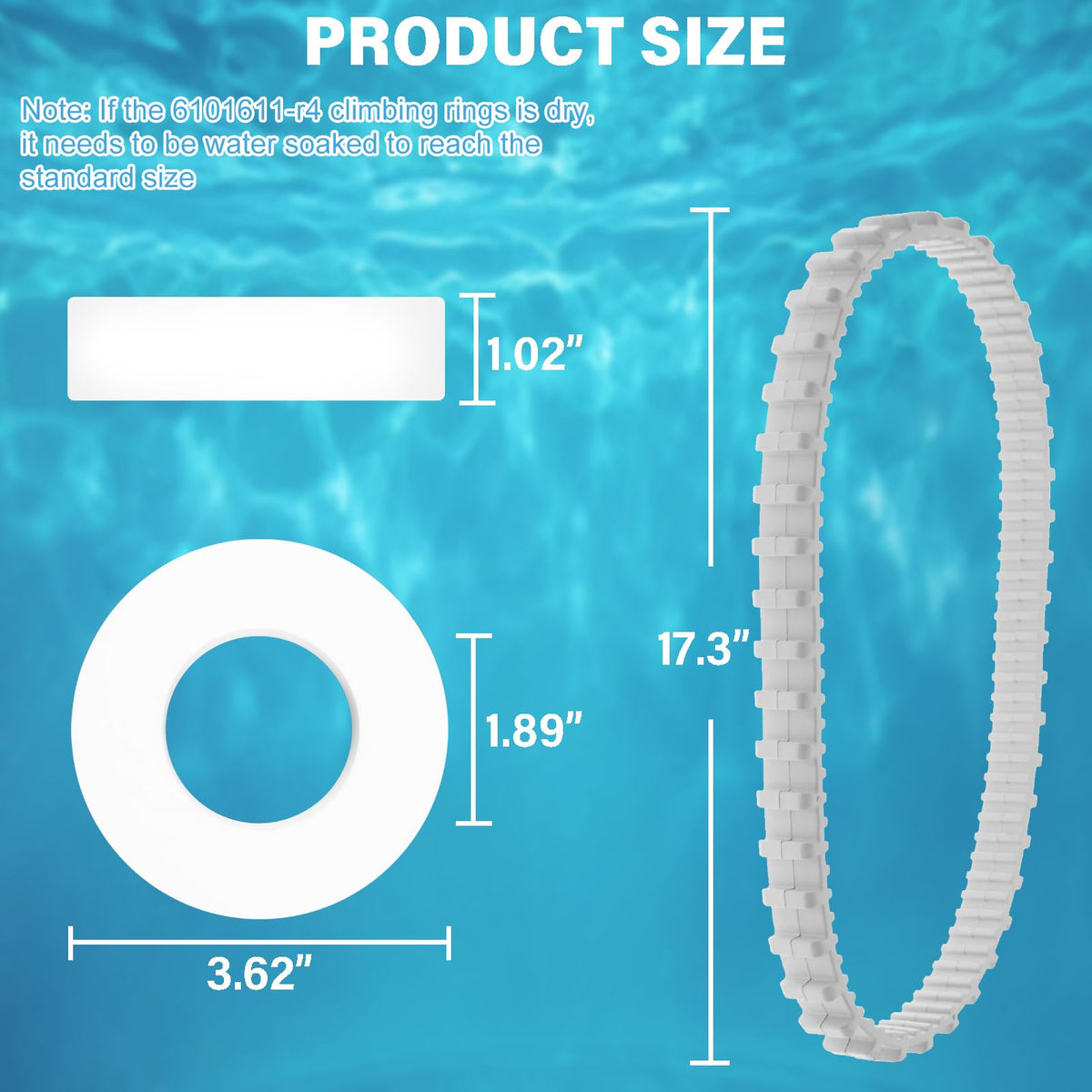 GVCVHVCV climbing-ring replacement pack boosts pool surface grip.