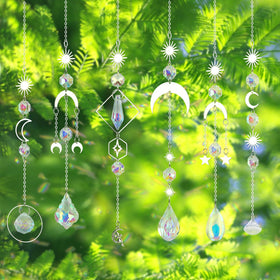 GWAHSA colorful crystal decor adds sparkle to home, garden, or balcony.