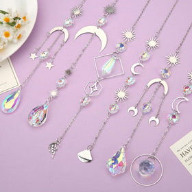 GWAHSA window hanging suncatcher creates colorful accents and mood lighting.