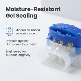 GWHOLE 3-Way wire connector cap close-up highlighting easy squeeze operation for fast connections.