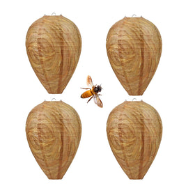 GWHOLE fake wasp nest brown front view deters nesting in yards