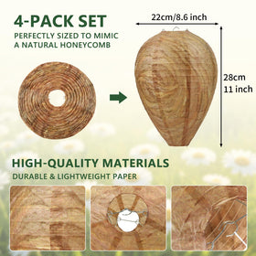 GWHOLE wasp nest brown side view easy hanging on trees