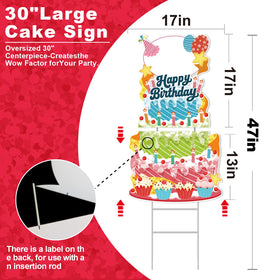 GXGGUS 47-inch lawn sign centerpiece shines day and night with LED lights