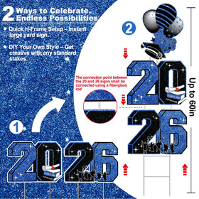 GXGGUS 4ft tall graduation display creates a striking outdoor centerpiece