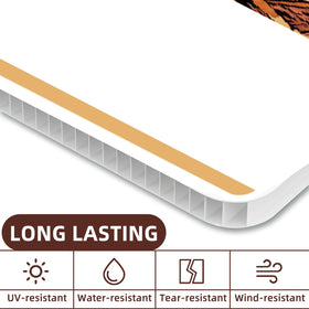 GXGGUS all-weather corrugated plastic sign withstands sun and rain